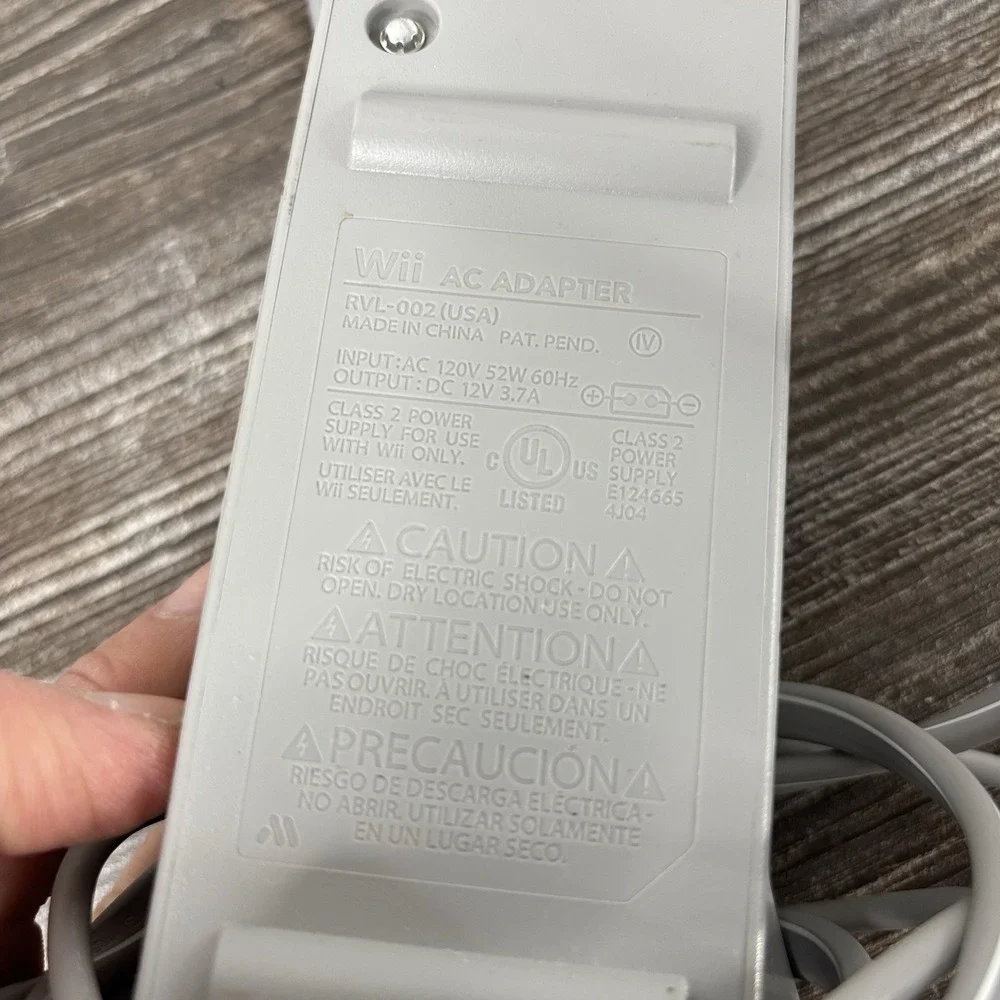 Nintendo Wii Power Supply Original Genuine OEM AC Adapter‎ Cord Brick RVL-002 - Picture 2 of 4